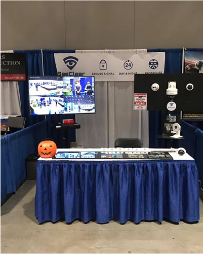TV display wall and control systems at trade show